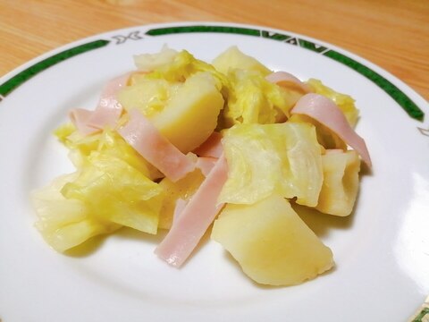 キャベツ大量消費☆キャベツじゃがいもハムの和え物